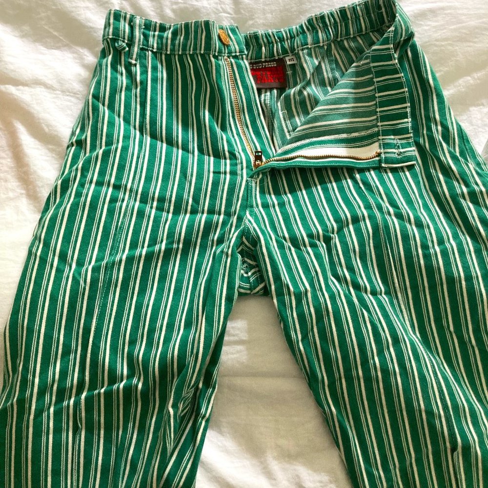 Stripe Western Pants - Emerald